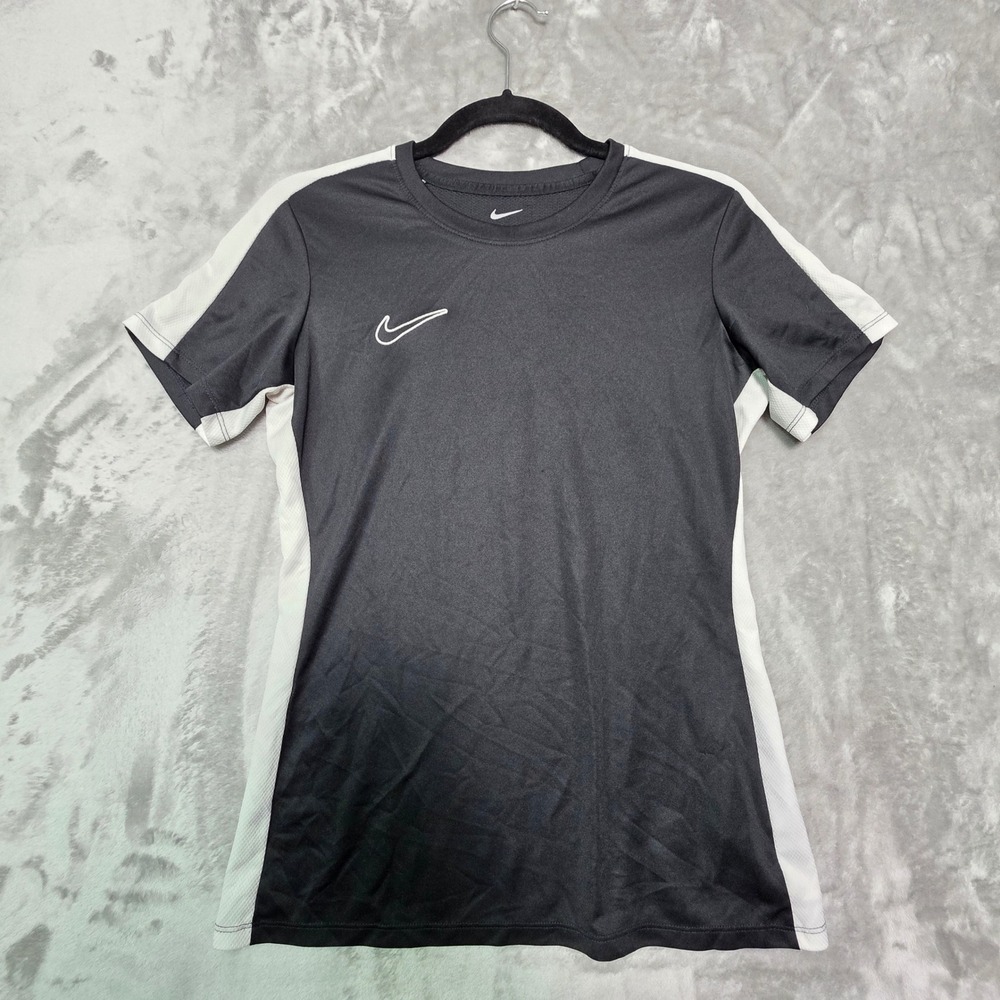 Nike Dri FIT Academy Soccer Jersey Black White Kids Small S